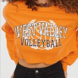 West Valley Volleyball Crop Top long sleeved